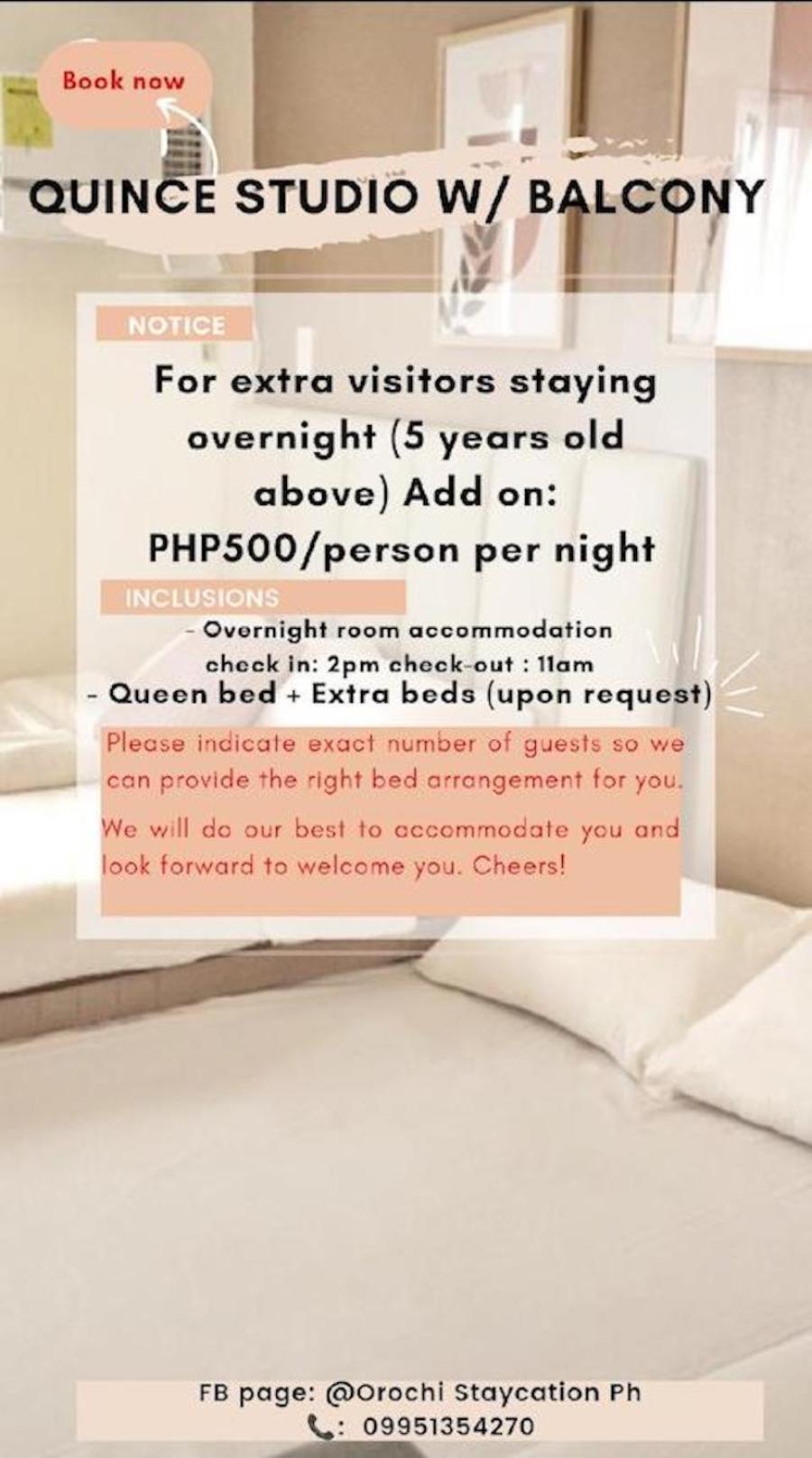 Quince W/ Balcony Orochi Staycation Ph At Loop Tower Cdo Apartment
